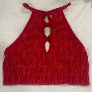Victorias Secret Red halter/sports bra Medium no imperfections